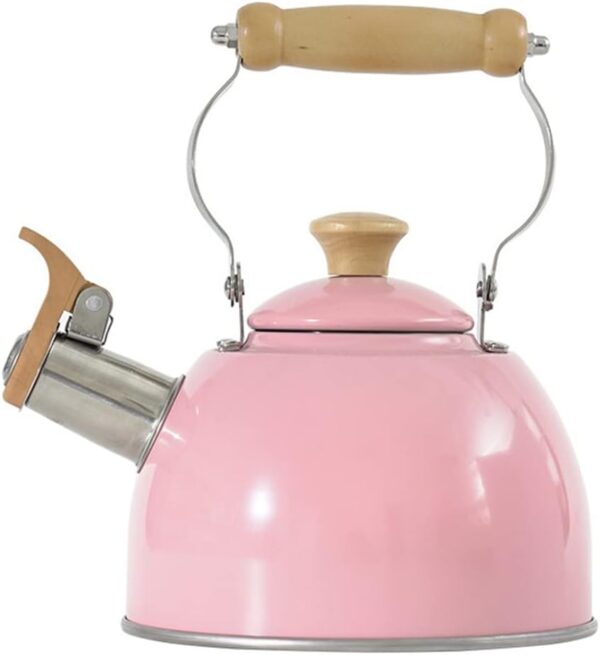 PLMNBQWE Light Wood Handle Kettle Stainless Steel Retro Kettle Gas Stove Teapot Stove Top Kitchen Utensils