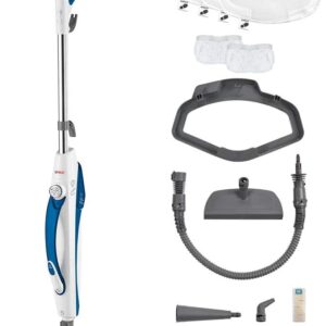 Polti Vaporetto SV460_Double Steam Mop with Portable Steam Cleaner, Kills and Eliminates 99.9%* of Viruses, Germs and Bacteria, with Additional Wipes, 17 Accessories