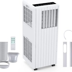 Portable Air Conditioner - 12,000 BTU Air Conditioner for Rooms up to 45 m², 3-in-1 Functionality with Fan and Dehumidification Function, with LED Function Display and Remote...
