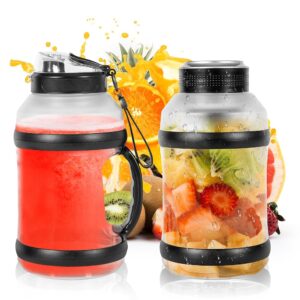 Portable Blender for Shakes and Smoothies, 1800ml Rechargeable Personal Blender with Travel Lid for Kitchen, 4000mAh, Waterproof Mixing Cup with Six Blades for