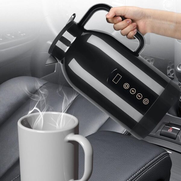 Portable Car Kettle, 1 Portable Car Hot Kettle, Car Travel Kettle, Safety Auto-Off Function