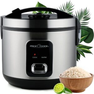 ProfiCook® Rice Cooker for 3 kg Rice | Quick Preparation without Burning | Warming Function | Includes Measuring Cup and Rice Spoon | Rice Cooker with Non-Stick | Rice Cooker...