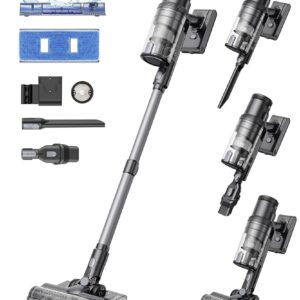 Proscenic P11 Mopping Vacuum Cleaner with Mop Function, 45KPA-550W-60Min Battery Vacuum Cleaner Wireless and Vacuum Cleaner, Vacuum Cleaner Wiping and Vacuuming Anti-Tangle for...