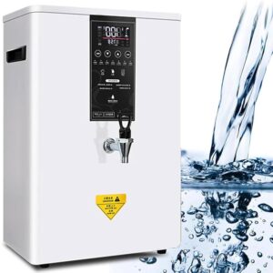 QYOEGSQ Wall-Mounted Hot Water Dispenser, Automatic Commercial Hot Water Pot with Filter LCD Display, Drinking Water Hot Water Boiler Made of 304 Stainless Steel, for Office,...