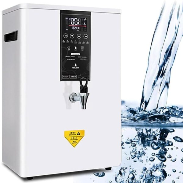 QYOEGSQ Wall-Mounted Hot Water Dispenser, Automatic Commercial Hot Water Pot with Filter LCD Display, Drinking Water Hot Water Boiler Made of 304 Stainless Steel, for Office,...
