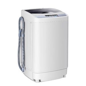RELAX4LIFE 4.5 kg Fully Automatic Washing Machine, Fully Automatic Washing Machine with Pump & Spinner, Top Loader Mini Washing Machine with LED Display & 10 Program Selection,...