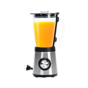 Ribelli Blender with 1.5 Litre Glass Container, 500 Watt, Electric Blender, Shake Mixer, Smoothie Maker, 2 Speed Levels, BPA-Free, Stainless Steel