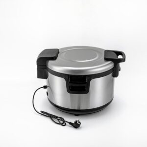 Rice Cooker 19 L Aluminium Dual Temperature Control Non-Stick Coating Garden Pot Steamer with Warming Function for Keeping Rice Porridge Soup Warm