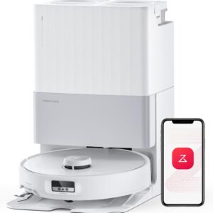 roborock Qrevo Edge Robot Vacuum Cleaner with Mop Function, Dual Anti-Tangle System, AdaptiLift Chassis, 18,500Pa, FlexiArm Design Edge Cleaning, Heatable Mop, 75°C Hot Water...