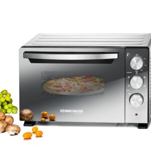 ROMMELSBACHER BGS 1400 Baking & Grill Oven - Energy-Saving & Efficient, 22 Litre Volume, Non-Stick Baking Compartment, 6 Heating Types, Rotisserie Spit, 60 Min. Timer, Double...