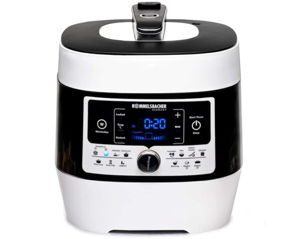 ROMMELSBACHER MD 1000 'MeinHans' Electric Steam Pressure & Multi Cooker - The Original - 14 Automatic Programmes, Adjustable from 40°C to 170°C, 2 Steam Pressure Levels,...