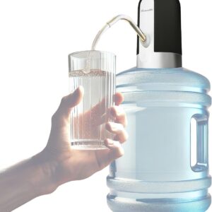Rosenstein & Söhne Water Bottle Pump: Battery Water Bottle Pump for Gallon Bottles USB-C 1200mAh (Bottle Water Pump, Drinking Water Pump USB, Water Canister)