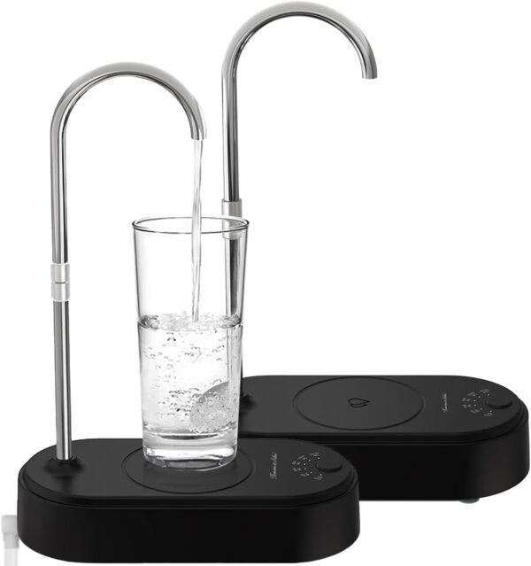 Rosenstein & Söhne Water Canister with Pump: Set of 2 Cordless Drinking Water Pumps with Adjustable Outlet (Battery Water Pumps Camping, Desktop Water Dispenser, Drinking Bottle)