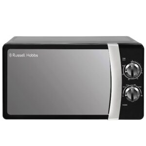 Russell Hobbs RHMM701B 17L 700W Black Manual Solo Microwave with 5 Power Levels, Beep and Timer, Defrost Function, Easy Cleaning