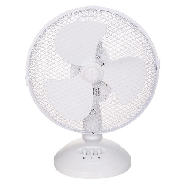 Russell Hobbs RHPDF0921 23cm 2 Speed Portable Desk Fan Wide Angle Swivel Quiet Operation Ideal for Bedroom or Office White