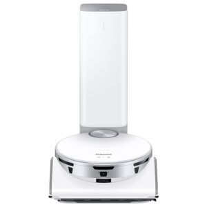 Samsung Jet Bot AI+ VR50T95735W/WA Robot Vacuum Cleaner Including Clean Station, AI Object Detection, 30 W, 0.2 L (2.5 L Clean Station), Misty White