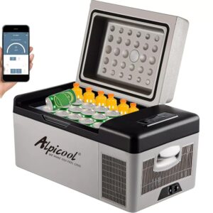SDKEHUI Portable Freezer Box, Mini Fridge, Electric Cool Box, 12 V/24 V, Car Cool Box, 20 L Cool Box, Electric -20 °C ~ 20 °C, Compressor Cool Box, for Car, Truck, Boat, RV with...