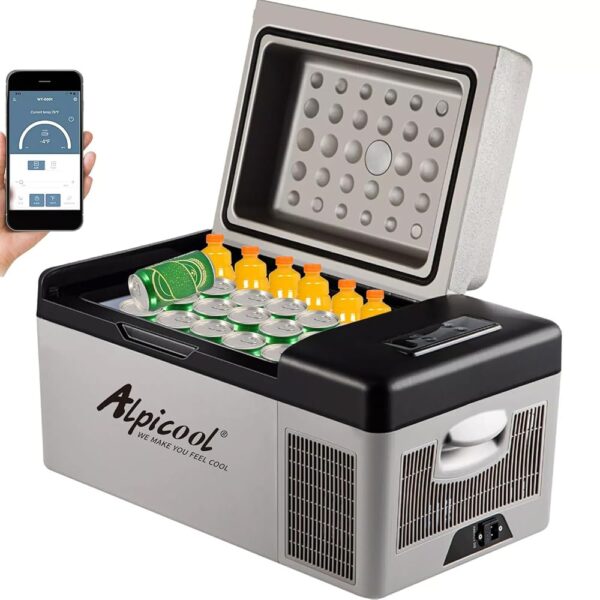 SDKEHUI Portable Freezer Box, Mini Fridge, Electric Cool Box, 12 V/24 V, Car Cool Box, 20 L Cool Box, Electric -20 °C ~ 20 °C, Compressor Cool Box, for Car, Truck, Boat, RV with...