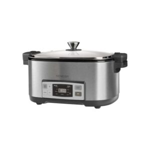 SENCOR SPR 5500SS Slow Cooker, 1350 Watt, Cooking Container, 4 Adjustable Cooking Functions, Stainless Steel