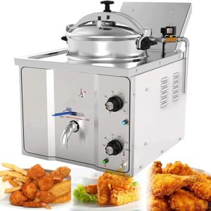 SenhE Elektrische Arbeitsplatte Druckbraten, 304 Edelstahl Gewerbliche Elektrodruckluft Fritteuse, Kommerzielle Luftfritteuse für Hühnchen und Fisch, für Restaurants und...