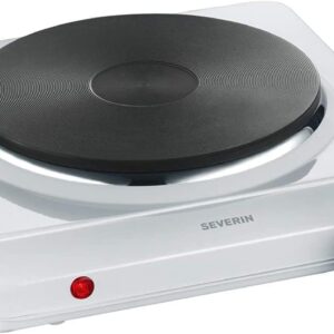 SEVERIN hotplate, mass hob (1x Ø 18.5 cm), stepless temperature setting, DK 1091, white