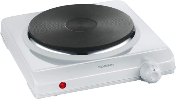 SEVERIN hotplate, mass hob (1x Ø 18.5 cm), stepless temperature setting, DK 1091, white