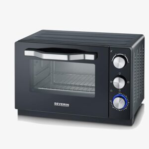 SEVERIN Oven with Convection Function, Mini Oven with Grill Rack, Baking Tray and Crumb Tray, up to 230 Degrees, Versatile Toast Oven with 20 L Capacity, 1,380 W, Black,...