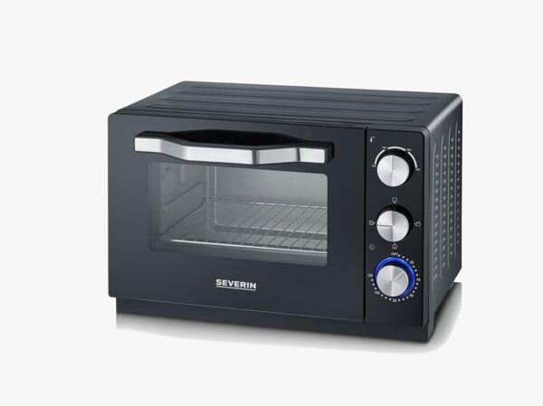 SEVERIN Oven with Convection Function, Mini Oven with Grill Rack, Baking Tray and Crumb Tray, up to 230 Degrees, Versatile Toast Oven with 20 L Capacity, 1,380 W, Black,...