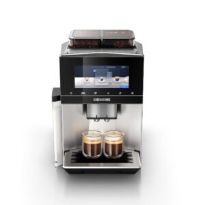 Siemens Fully Automatic Coffee Machine EQ900 TQ907D03, 36 International Coffee Specialities, Individual Grinding Level, App Control, Large Full-Touch Display, Stainless Steel