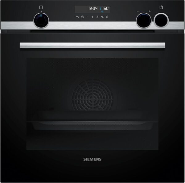 Siemens HR578GFS7F, iQ500 Smart Built-in Oven with Steam Support, 60 x 60 cm, Pyrolysis Self-Cleaning, Air Fry, Automatic Baking, 3D Hot Air, Includes Roasting Thermometer and...