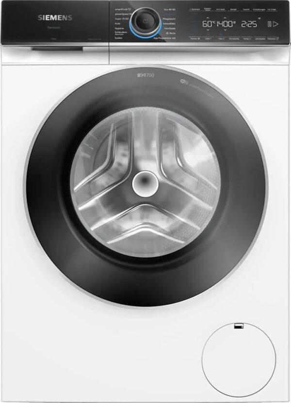 Siemens iQ700, WG44B2AW0, Smart Washing Machine 9 kg, Front Load, 1400 rpm, SpeedPack XL, Anti-Stain System, i-Dos with Detergent Scan, smartFinish, Mini Load for Individual...
