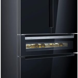 SIEMENS KF96RSBEA iQ700 Smart Multi-Door Cool Freezer, 183 x 90.6 cm, 401 Litre Cooling & 171 Litre Freezer, Never Defrost Again, Super Cooling Faster Cooling, Icetwister