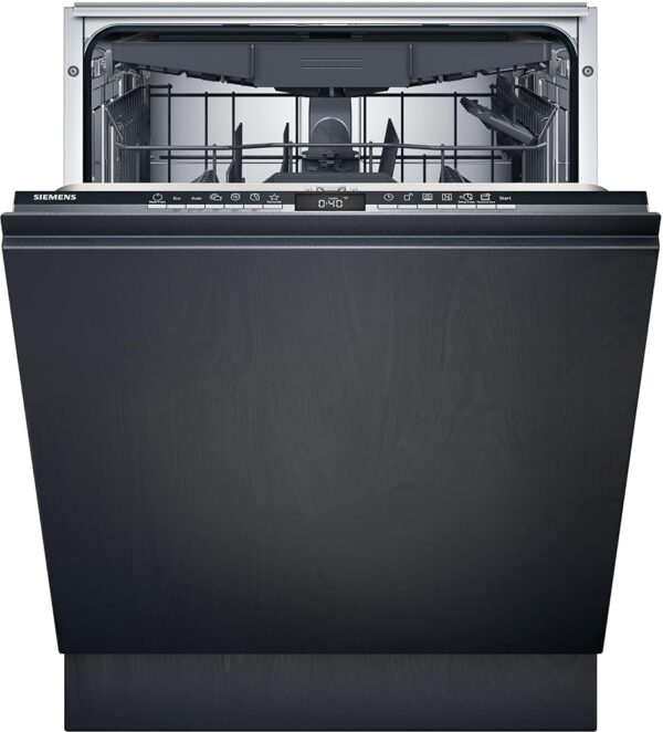 Siemens SN73EX02CE Dishwasher iQ300, Fully Integrated Dishwasher with Cutlery Drawer, 60 cm, HomeConnect, varioSpeed Plus, sideLight, flex Baskets, varioScharnier