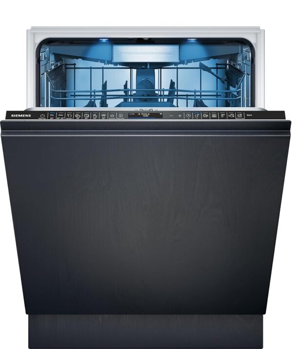 Siemens SX87TX02CE, iQ700, XXL Dishwasher Fully Integrated 60 cm, Smart Dishwasher, Made in Germany, Cutlery Drawer, Zeolite Drying, varioSpeed Plus, Intelligent Programme,...