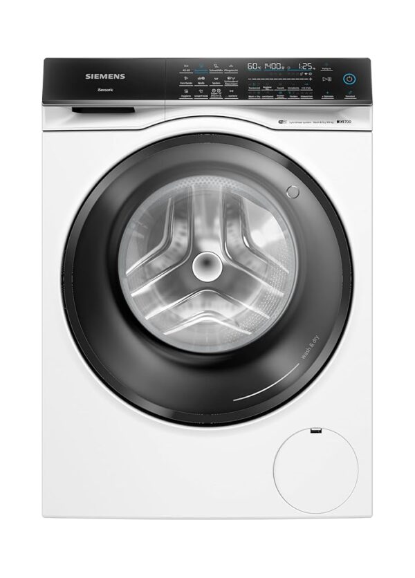 Siemens WN54C2070, iQ700 Smart Washer Dryer 9 kg Wash and 6 kg Drying, 1400 rpm, Anti-Stain System, SmartFinish - Smooths Wrinkles, VarioSpeed Acceleration, AutoDry Technology
