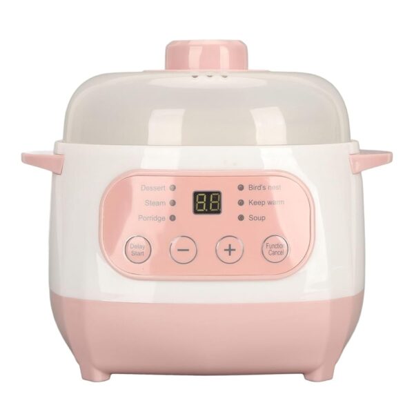 Slow Cooker, 1 Litre Electronic Slow Cooker Multi Cooker with 24H Timer, Removable Cooking Container with Ceramic Inner Pot and Lid, for Soups, Stews, Rice and Desserts (ABS +...