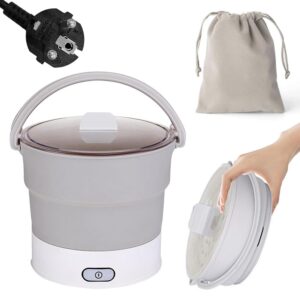 Slow Cooker, Foldable 1 Litre Slow Cooker, 700 W Multifunctional Electric Cooker with Steam and Stew, Portable Design Slow Cooker, Electric Hot Pot, Slow Cooker, Steamer, Garden...