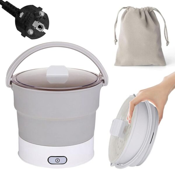 Slow Cooker, Foldable 1 Litre Slow Cooker, 700 W Multifunctional Electric Cooker with Steam and Stew, Portable Design Slow Cooker, Electric Hot Pot, Slow Cooker, Steamer, Garden...