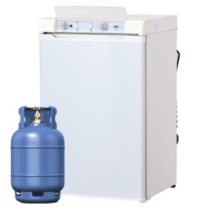 SMAD Compact 3-Way Fridge without Freezer - Silent Mini Fridge for Campervan Caravan Lesiure Motorhome Black, 100L, White