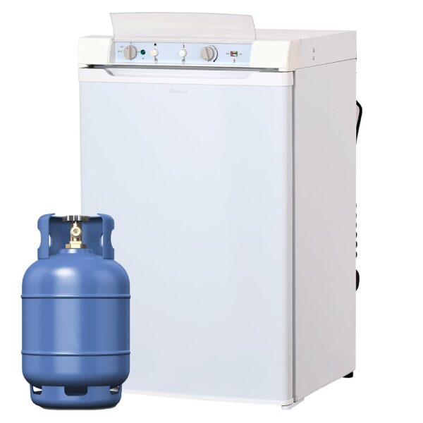 SMAD Compact 3-Way Fridge without Freezer - Silent Mini Fridge for Campervan Caravan Lesiure Motorhome Black, 100L, White