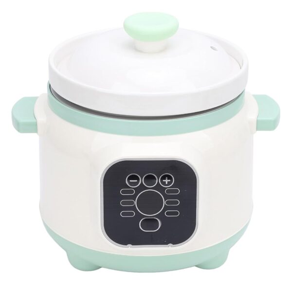 Smart Cooker 1.8L Electric Dutch Oven, Multifunctional Slow Cooker, Rice Cooker, 235W Steamer and Food Warmer, Preset Electric Stove for Home, Dorm