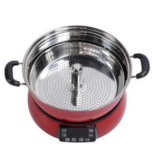 Smart Reiskocher Langlebiger Zuckerentfernung Reiskocher Isolationsfunktion Zum Kochen von Reis (Rot)