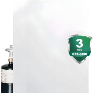 SMETA Gas Fridge with Freezer, Camping Fridge 12 V 230 V Gas, Caravan Fridge Car Fridge 12 V/230 V/GAS LPG 100 L for Motorhome, Camping, Motorhome, Garage, Quiet 0 dB, White