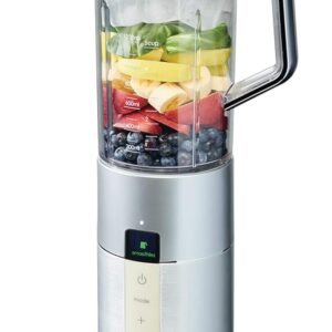 Solis Perfect Blender Pro Slim 8327 Smoothie Maker Stainless Steel with Cleaning Function with Single-Walled and Double-Walled Drinking Cup 1.25 L