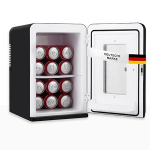 Sommertal KS15 Mini Fridge, Cool and Warm, Volume 15 L, 230 V for Room Socket and 12 V DC for Car, Beer Fridge, Drinks Fridge, Mini Bar, Small Portable