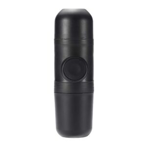 SOVORM Portable Coffee Maker, Mini Moka Pot Outdoor Car Pocket Coffee Maker, Portable Hand Pressed Capsule Coffee Maker, Lightweight and Portable (Color : Black, Size : 19.8 x 6cm)