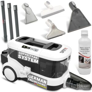SPRiNTUS Wet Vacuum Cleaner Upholstery Cleaner Device SPOTTY with 170 mbar Suction Power for Thorough Cleaning of Carpet, Upholstery, Pet Hair, Car & Hard Floor, Hygienic Carpet...