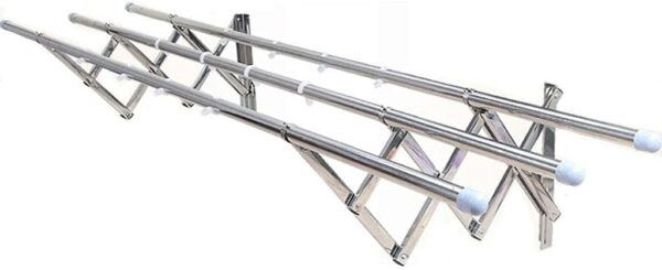 Stainless Steel Wall Dryer - Foldable Clothes Dryer for Indoor and Outdoor Use, Space-Saving, Telescopic Towel Rail & Fashionable Clothes Airer