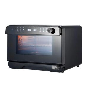 Steam Cooker with Air Fryer for Slow Cooking - Air Oven, Ideal for Defrosting and Drying, 46 x 41.6 x 33.5 cm, 25 L, 1500-1800 W, Black