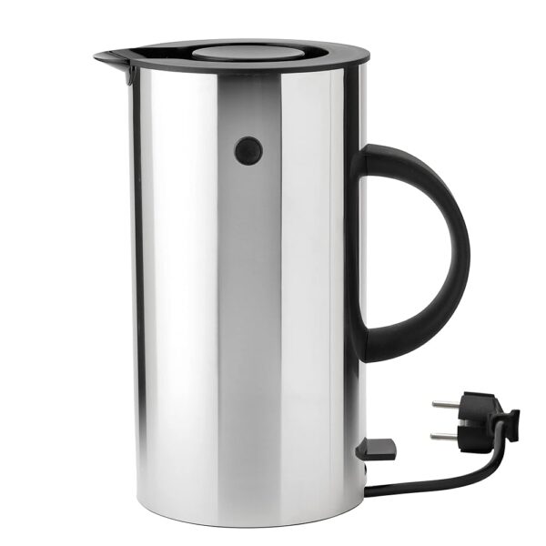 Stelton EM77 Electric Cooker, Kettle, Teapot, Quick Boiling, Low Energy Consumption, Removable Limescale Filter, Safety Switch, 1.5 Litres, Steel, EU Plug